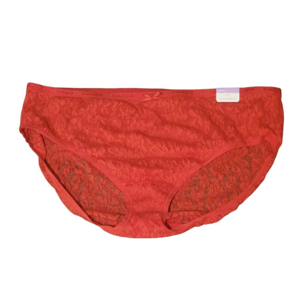 Cacique Lane Bryant Red Lace Hipster Panties Sexy Underwear Women Size 18/20 NEW